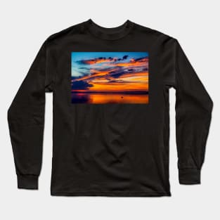 Sunset Over the Great Salt Lake Long Sleeve T-Shirt